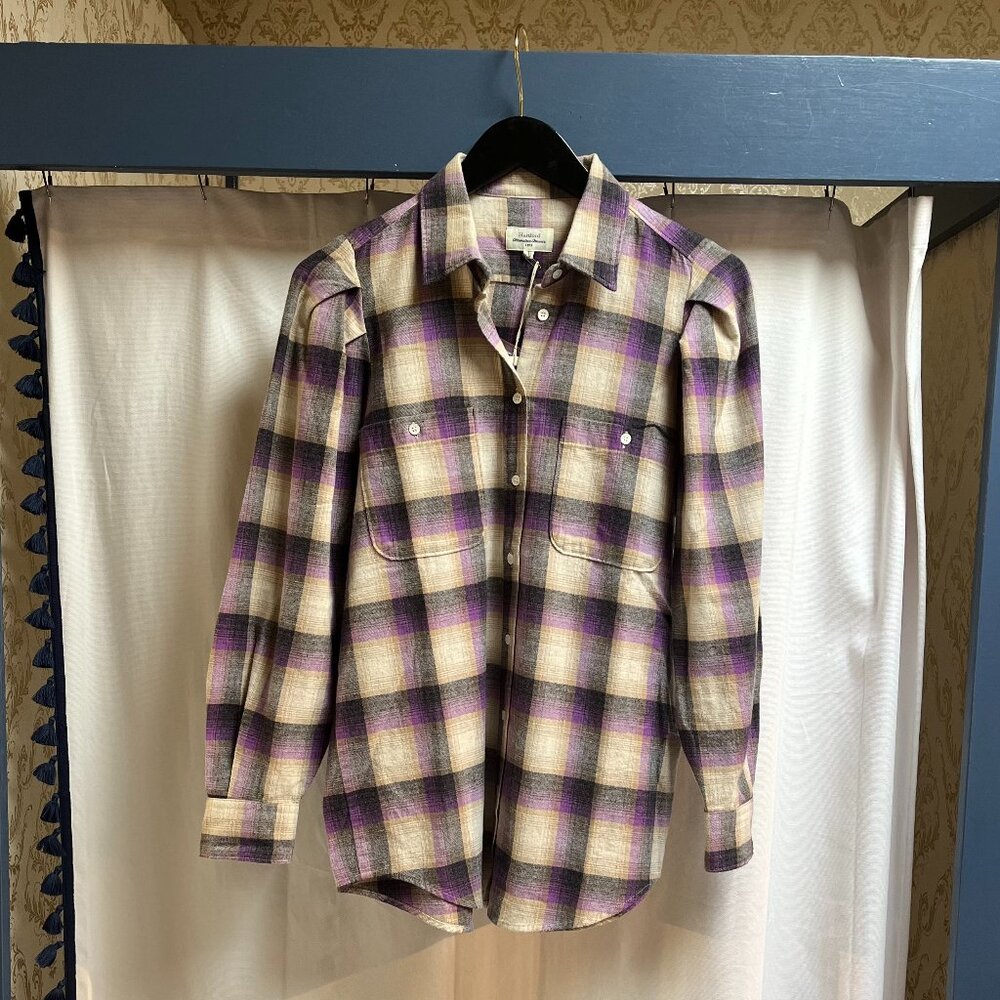 Violet Plaid Blouse by Hartford